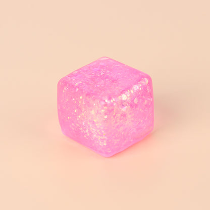 Ice Cube Squishy Toy Made Of Soft TPR Material In Blue, Perfect Stress Relief Toy