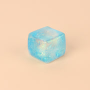 Blue Gold Glitter Squares