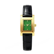 Gold Shell, Green Plate, Black Leather