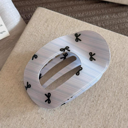 Ditsy Floral Hair Claws Made Of Acetic Acid Sheets In Blue, Elegant Hairpin Accessory