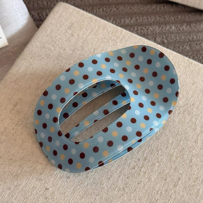 Ditsy Floral Hair Claws Made Of Acetic Acid Sheets In Blue, Elegant Hairpin Accessory