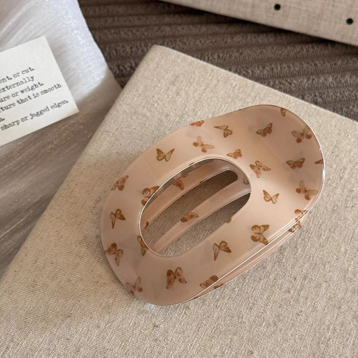 Ditsy Floral Hair Claws Made Of Acetic Acid Sheets In Blue, Elegant Hairpin Accessory