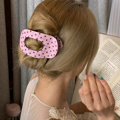 Ditsy Floral Hair Claws Made Of Acetic Acid Sheets In Blue, Elegant Hairpin Accessory