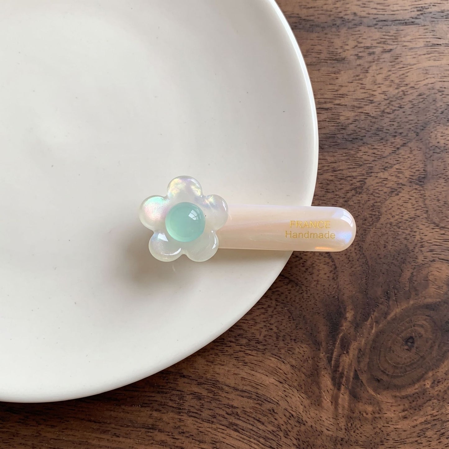 Commute Style Flowers Hairpin For Women Made Of Acetic Acid Sheets In Light Blue, Perfect For Summer