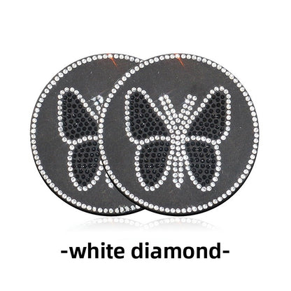 Butterfly Silica Gel Car Interior Accessories In Dyed Black, 1 Pair