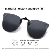Black Frame Black and Grey Lens