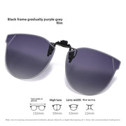 Black Frame with Gradient Purple-gray Lenses