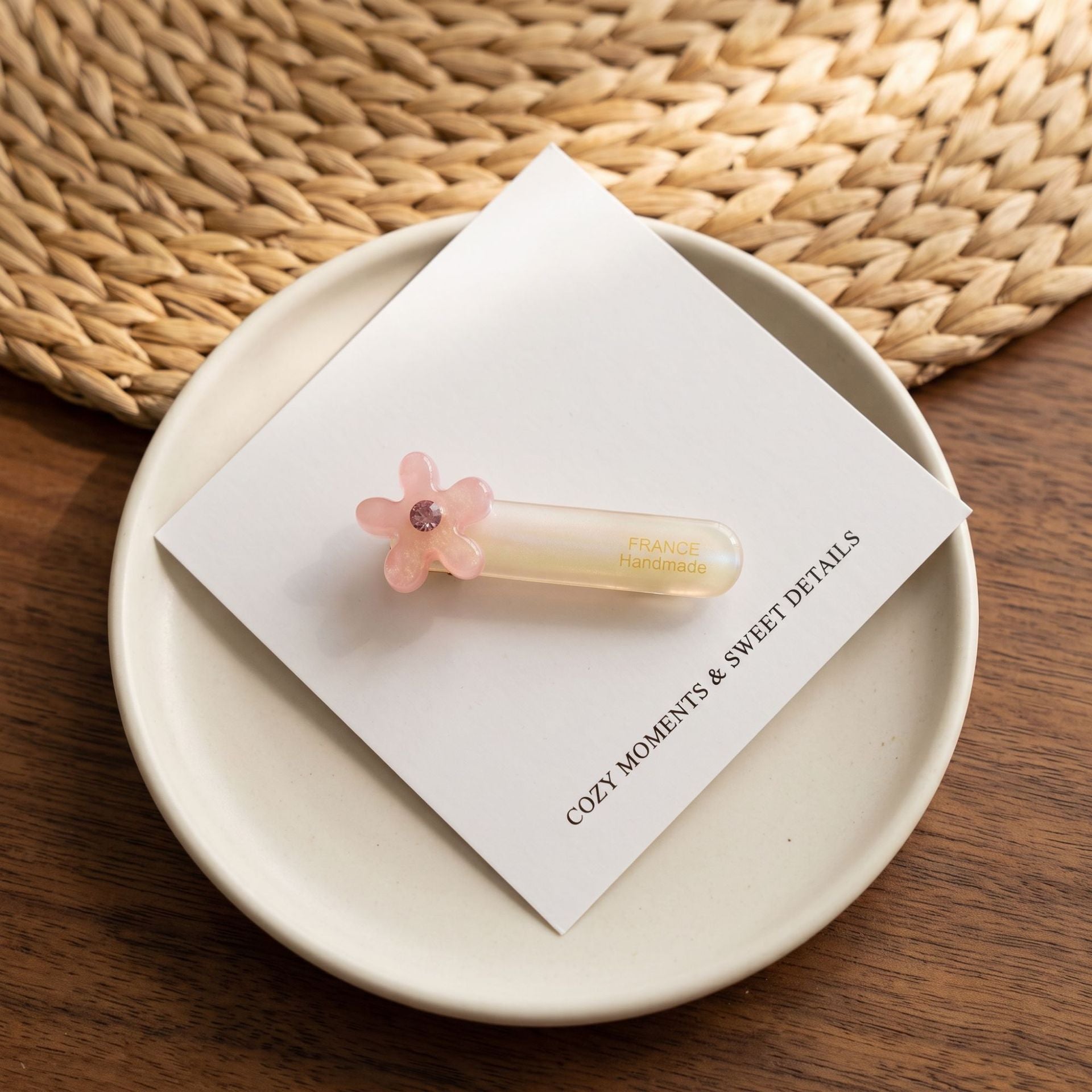 Commute Style Flowers Hairpin For Women Made Of Acetic Acid Sheets In Light Blue, Perfect For Summer