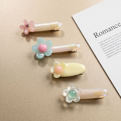 Commute Style Flowers Hairpin For Women Made Of Acetic Acid Sheets In Light Blue, Perfect For Summer