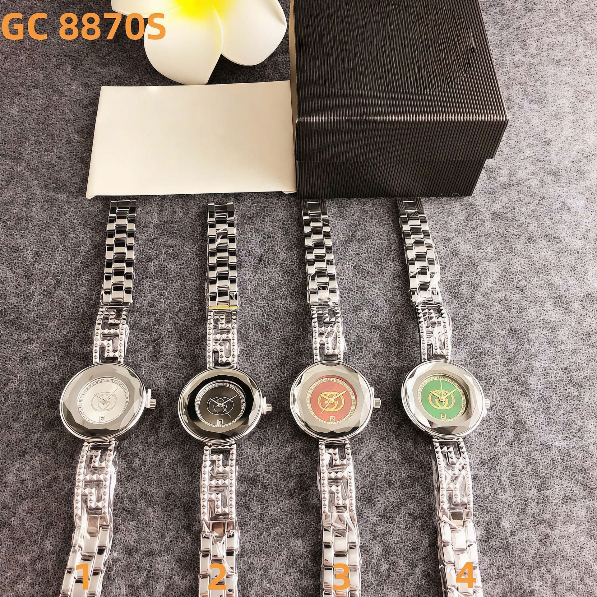 Women's Quartz Watch With Round Dial And Alloy Strap Featuring Double Side Snap Buckle And Ordinary Glass Mirror