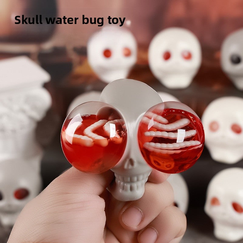 Funny Multicolor Skull Squishy Toy Made Of Soft TPR Material, Perfect Stress Relief Toy