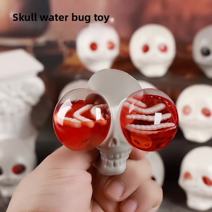 Funny Multicolor Skull Squishy Toy Made Of Soft TPR Material, Perfect Stress Relief Toy