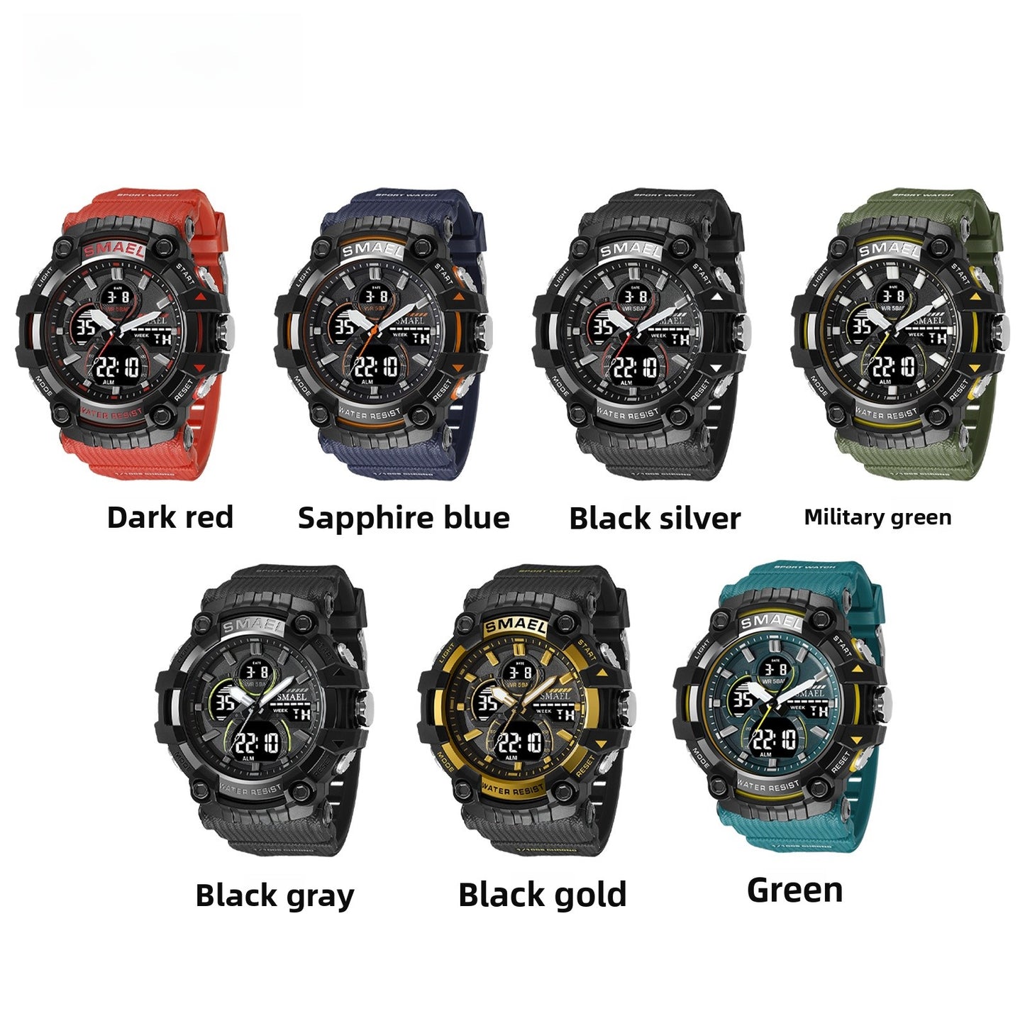 Men's Quartz Watch With Round Dial Featuring Pointer And Number Display, TPU Strap With Pin Buckle