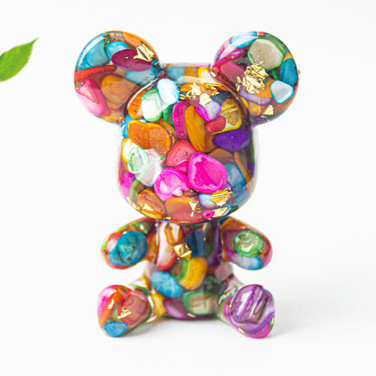 Modern Style Epoxy Bear Ornament For New Year Decoration