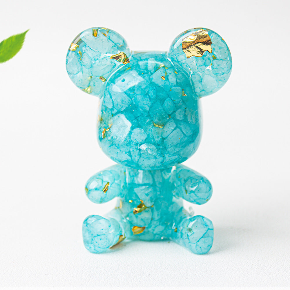 Modern Style Epoxy Bear Ornament For New Year Decoration