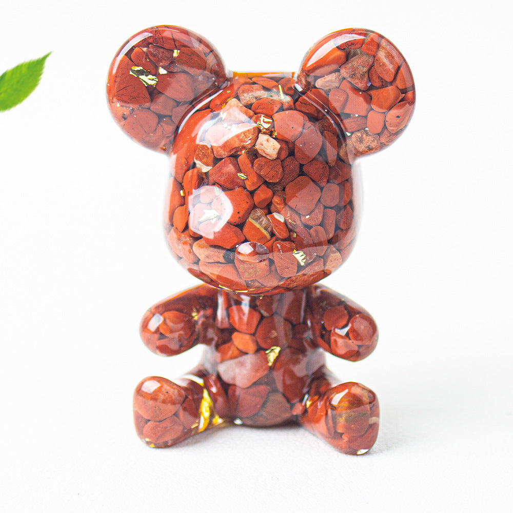 Modern Style Epoxy Bear Ornament For New Year Decoration