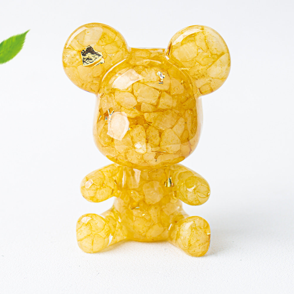 Modern Style Epoxy Bear Ornament For New Year Decoration