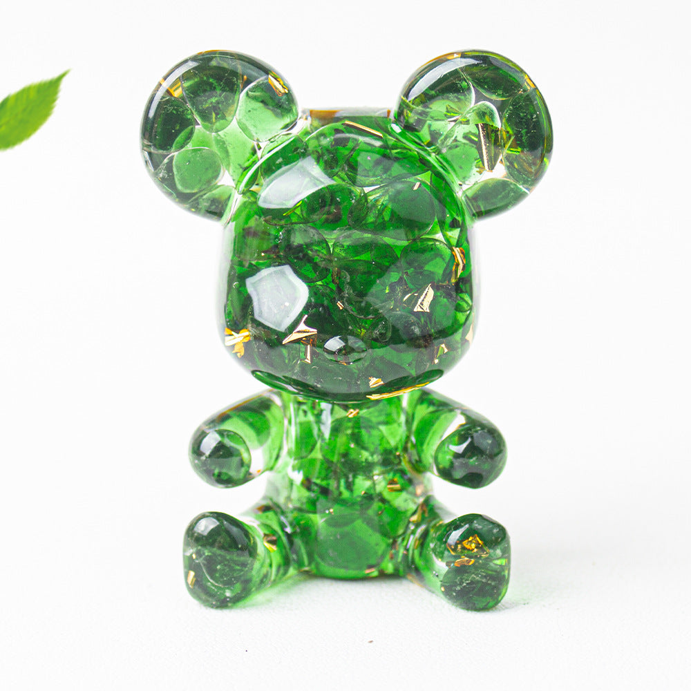 Modern Style Epoxy Bear Ornament For New Year Decoration