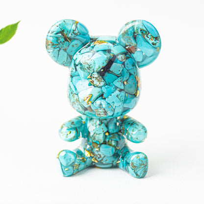 Modern Style Epoxy Bear Ornament For New Year Decoration