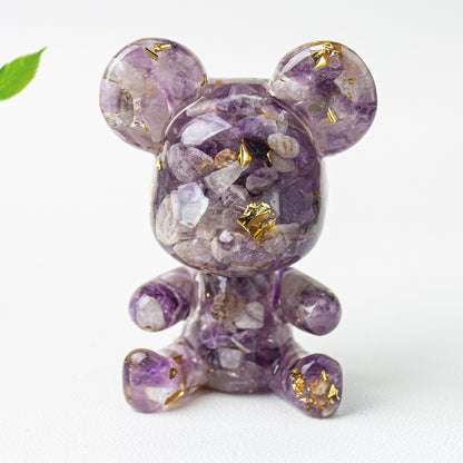 Modern Style Epoxy Bear Ornament For New Year Decoration