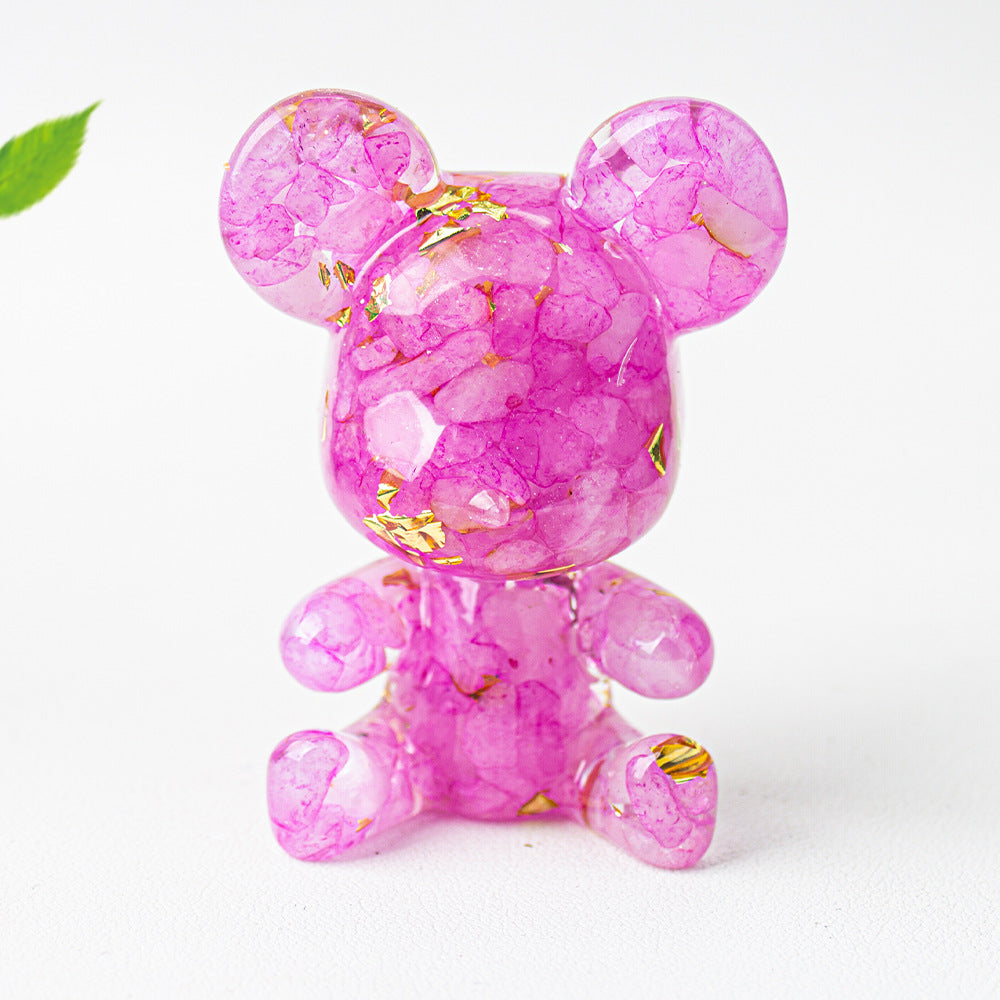 Modern Style Epoxy Bear Ornament For New Year Decoration