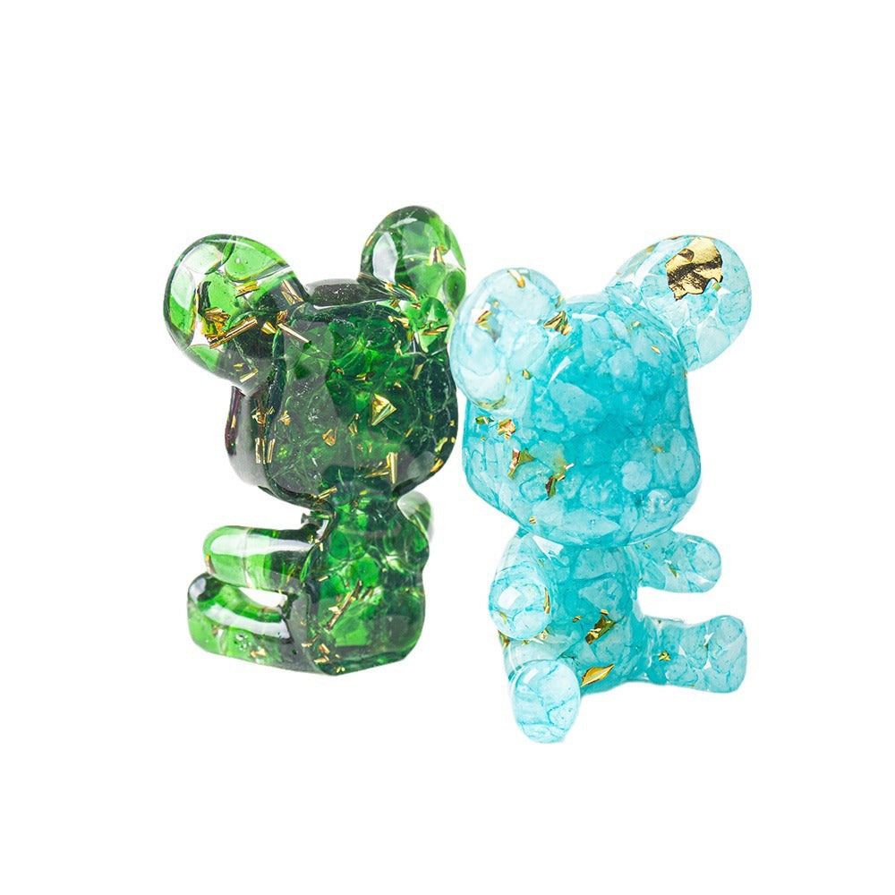 Modern Style Epoxy Bear Ornament For New Year Decoration