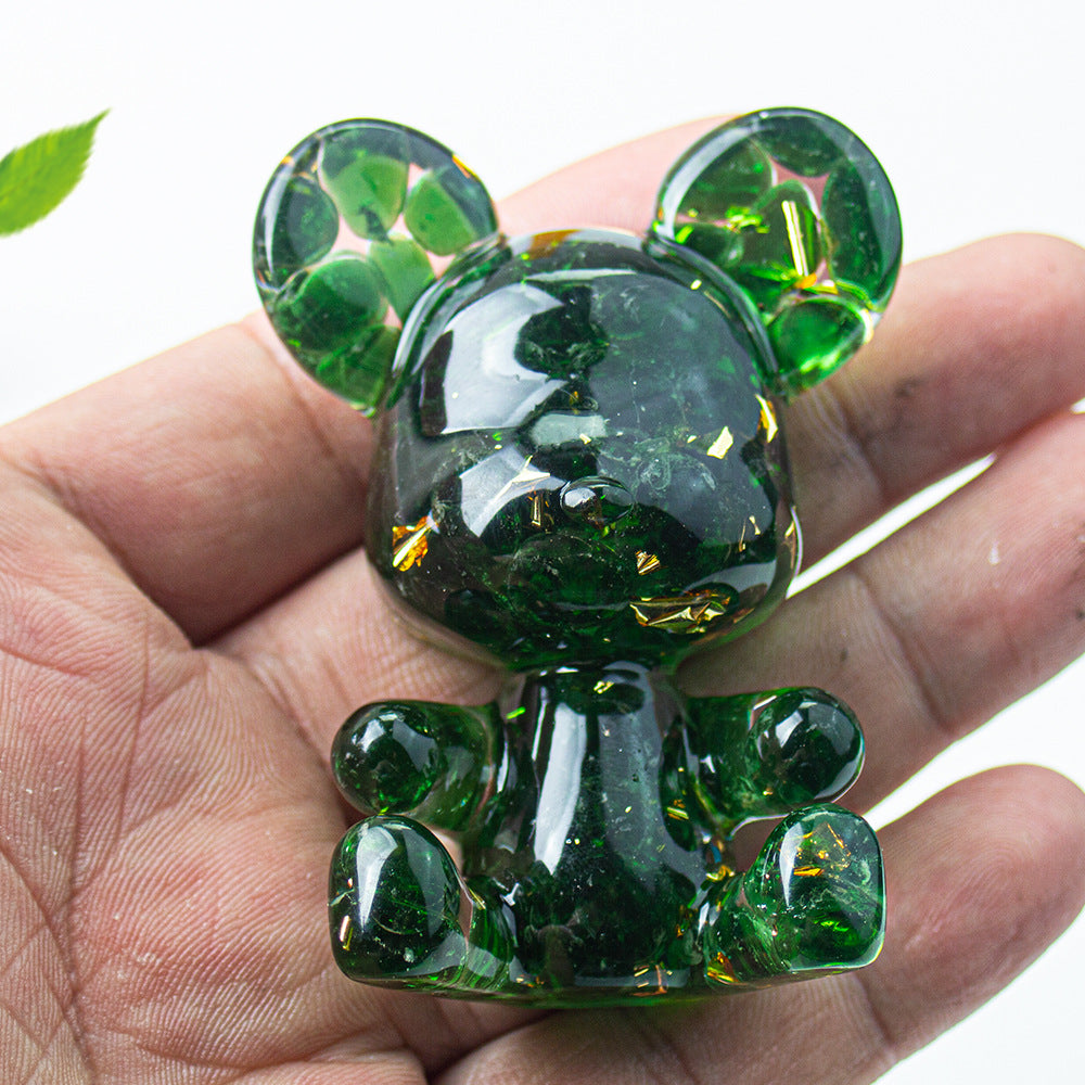 Modern Style Epoxy Bear Ornament For New Year Decoration