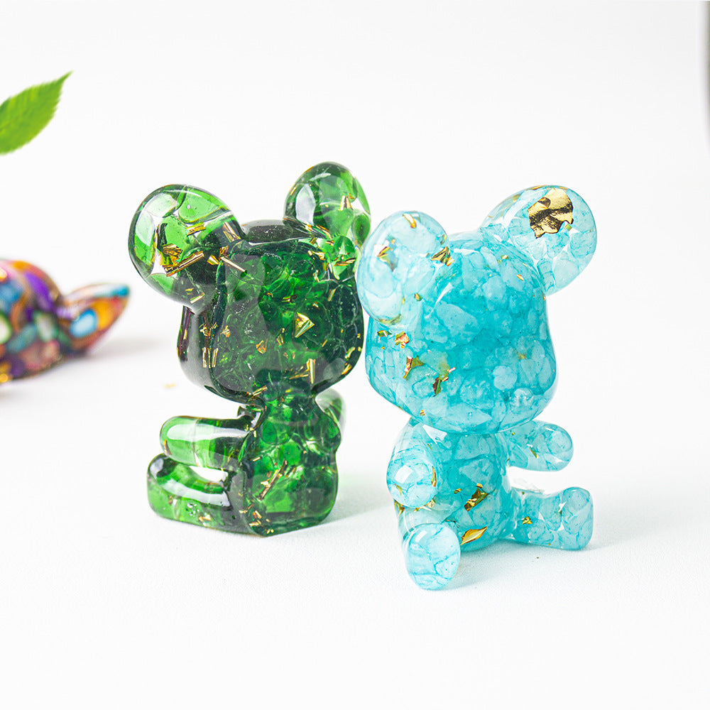 Modern Style Epoxy Bear Ornament For New Year Decoration