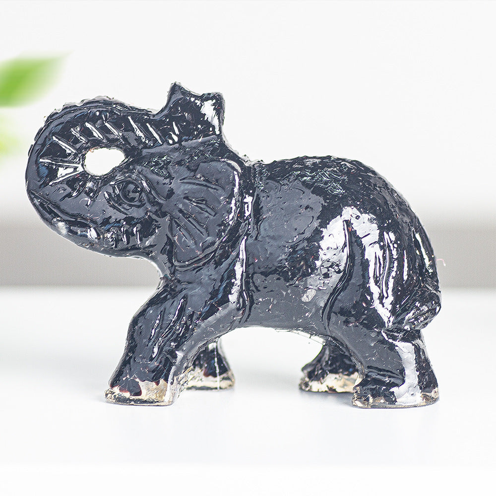 Modern Style Resin Elephant Ornament For New Year Decoration