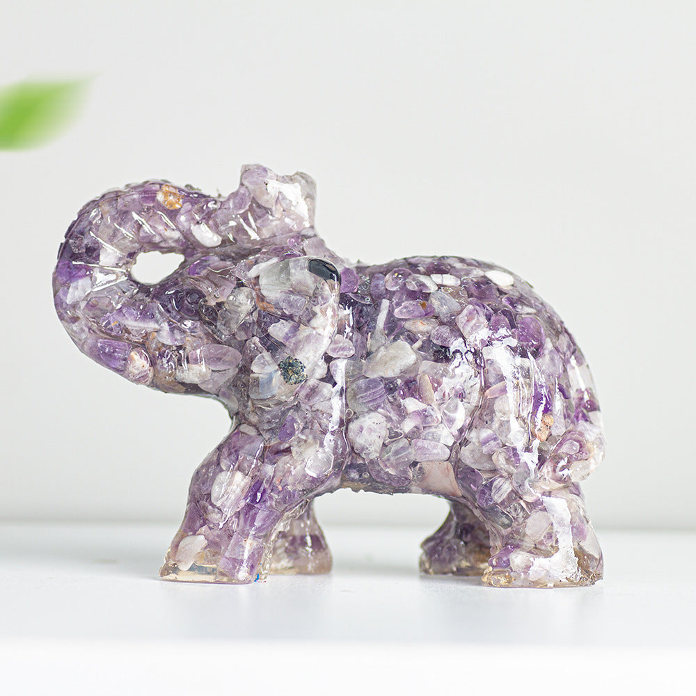 Modern Style Resin Elephant Ornament For New Year Decoration