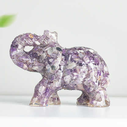 Modern Style Resin Elephant Ornament For New Year Decoration