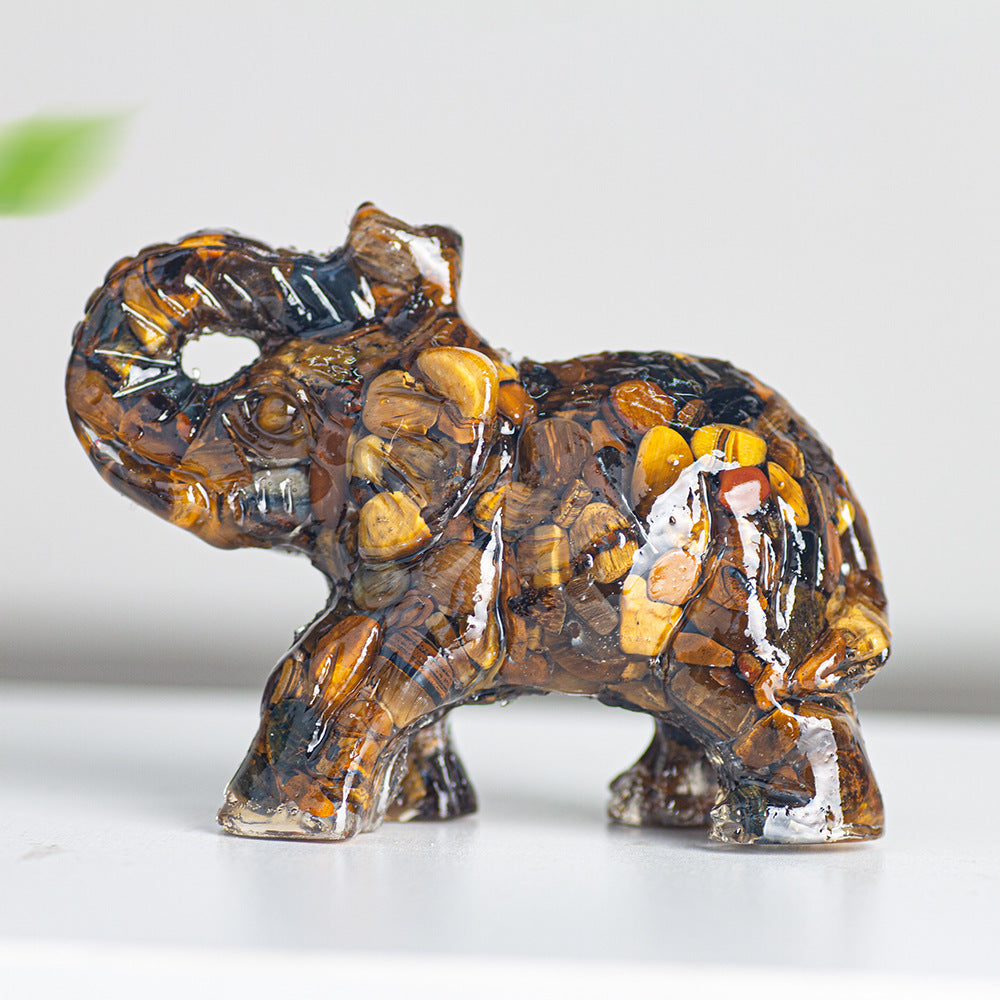 Modern Style Resin Elephant Ornament For New Year Decoration