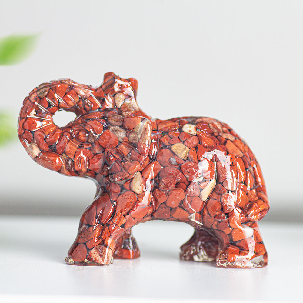Modern Style Resin Elephant Ornament For New Year Decoration