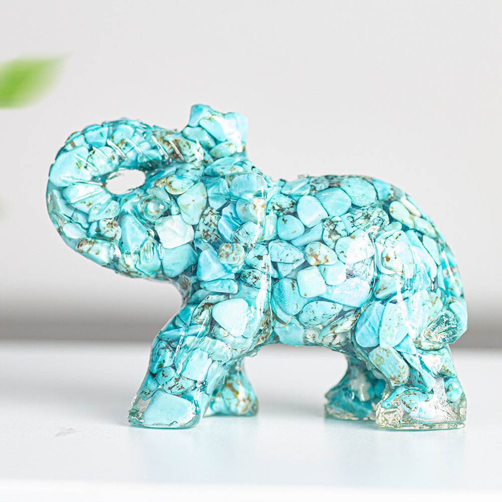 Modern Style Resin Elephant Ornament For New Year Decoration