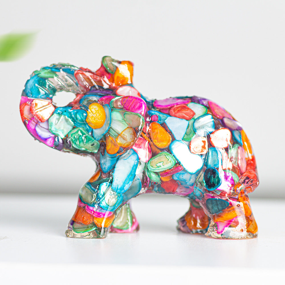 Modern Style Resin Elephant Ornament For New Year Decoration