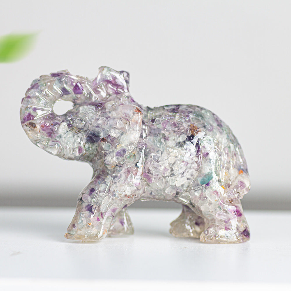 Modern Style Resin Elephant Ornament For New Year Decoration