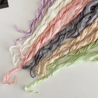 Solid Color Scarf For Women In White, Made Of Polyester, Suitable For Autumn And Winter