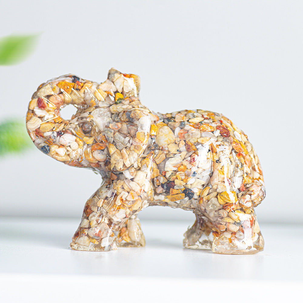 Modern Style Resin Elephant Ornament For New Year Decoration