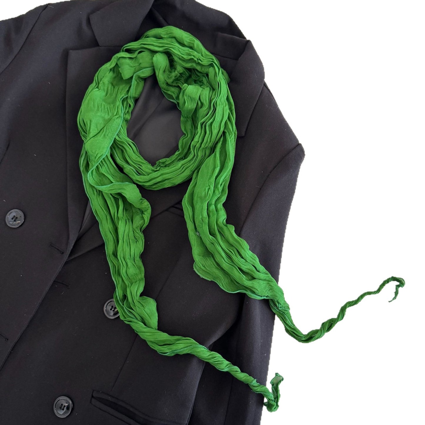Solid Color Scarf For Women In White, Made Of Polyester, Suitable For Autumn And Winter