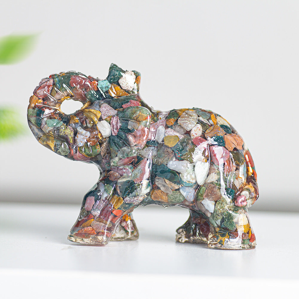 Modern Style Resin Elephant Ornament For New Year Decoration