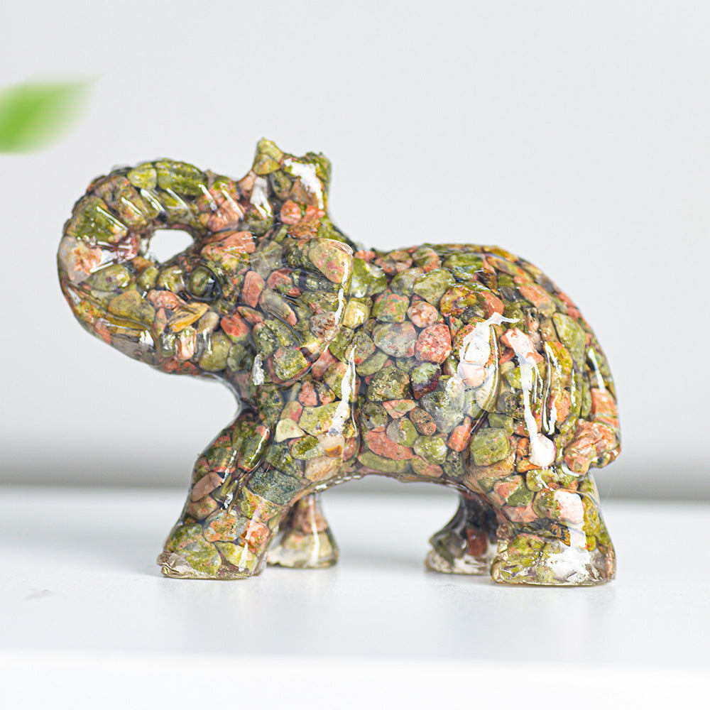 Modern Style Resin Elephant Ornament For New Year Decoration