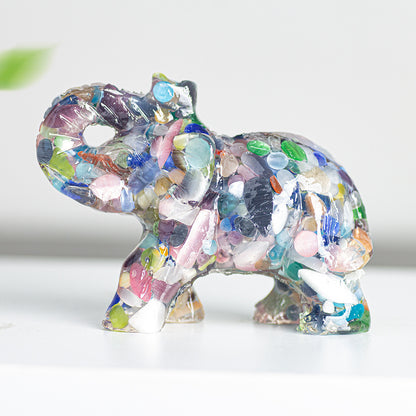 Modern Style Resin Elephant Ornament For New Year Decoration
