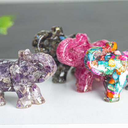 Modern Style Resin Elephant Ornament For New Year Decoration