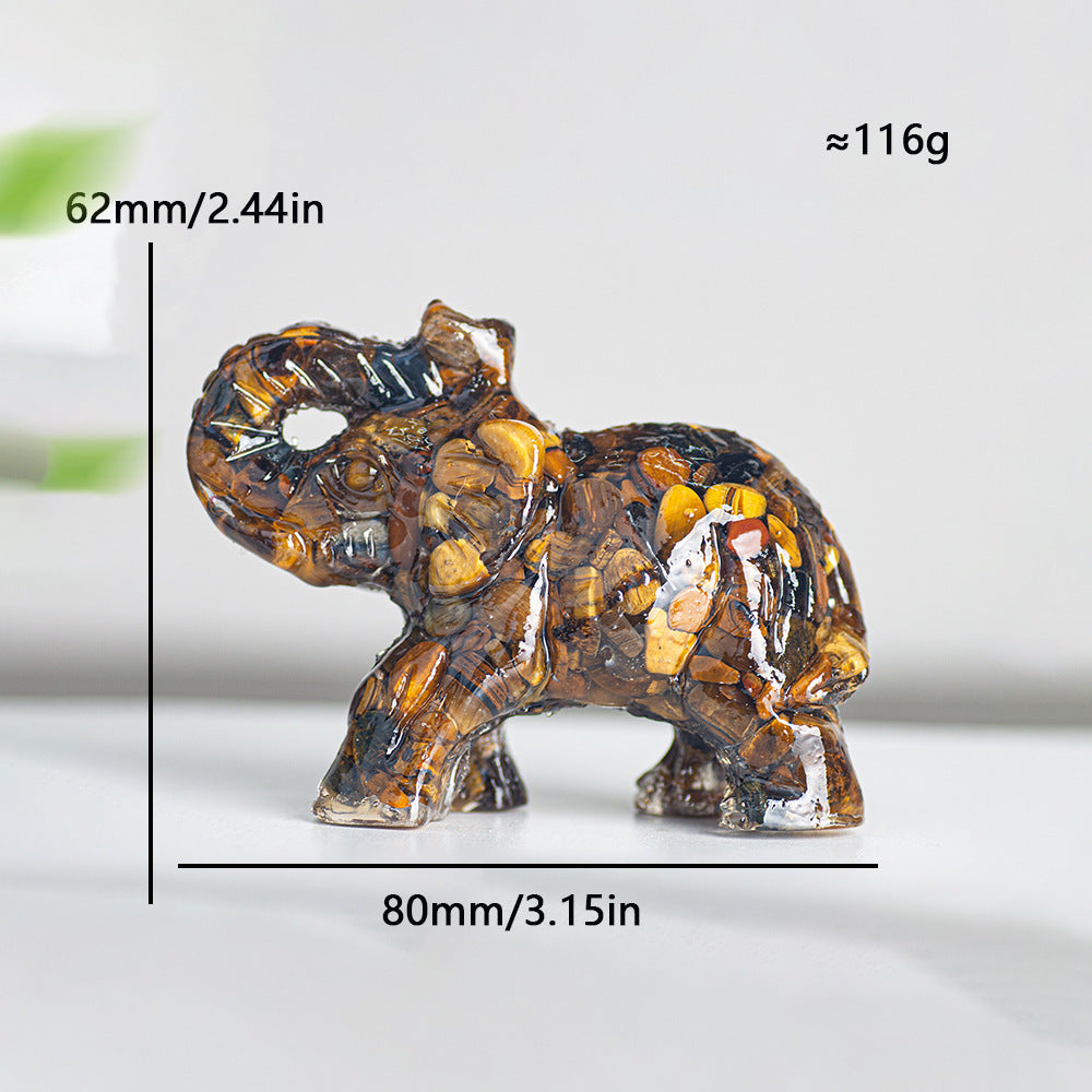 Modern Style Resin Elephant Ornament For New Year Decoration