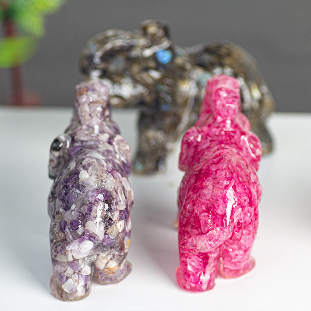 Modern Style Resin Elephant Ornament For New Year Decoration