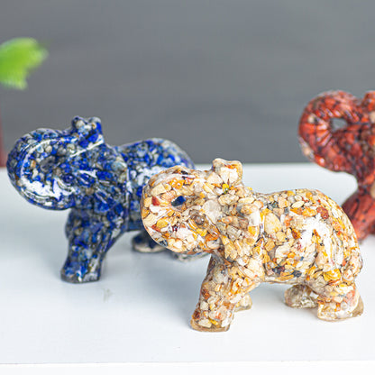 Modern Style Resin Elephant Ornament For New Year Decoration