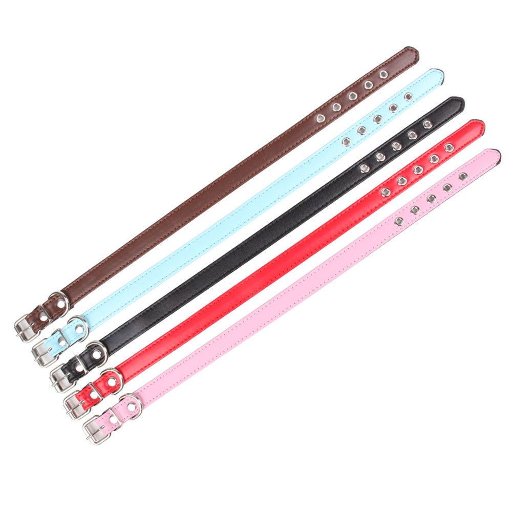 Solid Color PU Leather Pet Leash For All Seasons, Perfect Halloween Accessory