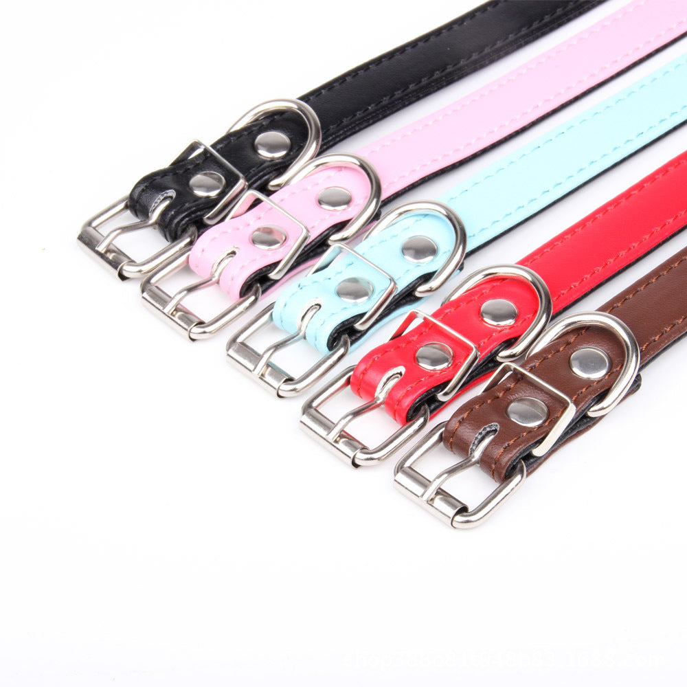 Solid Color PU Leather Pet Leash For All Seasons, Perfect Halloween Accessory