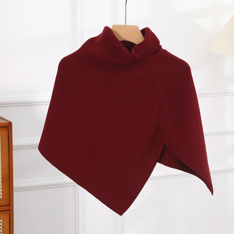 Solid Color Wool Shawl For Women In Beige, Perfect For Autumn And Winter