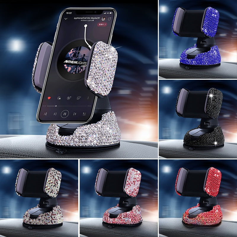 Car Phone Holder Made Of Durable Clay In White For Secure And Stylish Vehicle Use